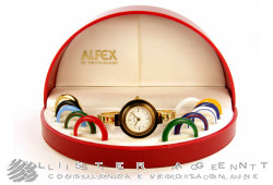 ALFEX Multighiera in yellow goldplated steel White Ref. 5163.2. NEW!