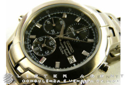 SEIKO Chronograph Alarm in steel Black Ref. SDWE83P1. NEW!