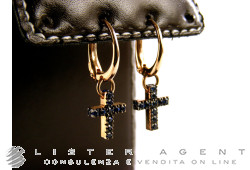 POMELLATO earrings Glory in 18Kt rose gold with blue sapphires ct 0,29 Ref. OB102H07ZF. NEW!