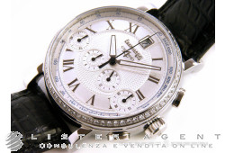 EBERHARD Chrono4 Bellissimo in steel and diamonds Argenté AUT Ref. 31043BRCP. NEW!