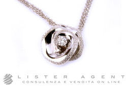 GIORGIO VISCONTI necklace Rose in 18Kt white gold with diamonds ct 0,52 IF G Ref. GB37797. NEW!