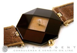 CENTURY watch Only time Medium in 18Kt gold and diamonds mother of pearl Brown Ref. 809/3G. NEW! -60%