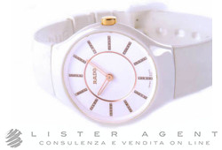 RADO True Thinline lady in white ceramic White with diamonds Ref. R27958709. NEW!