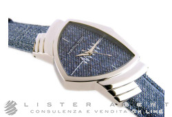 HAMILTON Ventura Lady Quartz in steel Jeans Ref. H24211941. NEW!