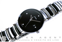 RADO Centrix lady in steel and High-tech ceramic Black with diamonds Ref. R30935712. NEW!