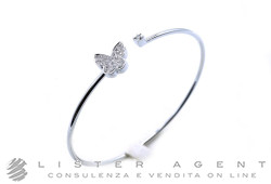 SALVINI bracelet I Segni with Butterfly in 18Kt white gold and diamonds ct 0.086 G/H Ref. 20075945. NEW!