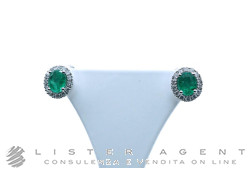 SALVINI Dora earrings in 18Kt white gold with diamonds ct 0.19 G/H IF and emeralds ct 0.70 Ref. 20057651. NEW!