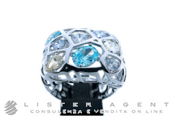 PIANEGONDA Nexum ring in 925 silver with colored zircons Size 14 Ref. PNX32B. NEW!