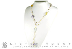 NANIS necklace in 18kt yellow gold with natural stones Ref. CT4-448. NEW!