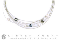 MARCO BICEGO necklace in 18Kt white gold with pearls. NEW!