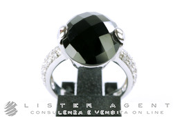 ZOCCAI ring in 18Kt white gold with diamonds ct 0.27 and onyx Size 15 Ref. ZGAN0541BBONL. NEW!