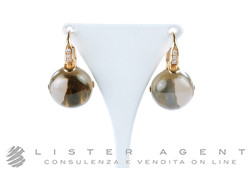 ZOCCAI earrings in 18Kt rose gold with diamonds ct 0.05 and smoky quartz Ref. ZZOR0828RRQFL. NEW!