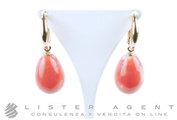 EARRINGS in 18Kt rose gold with natural coral. NEW!