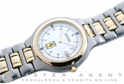 FERRARI orologio in acciaio bicolore Bianco. NUOVO!