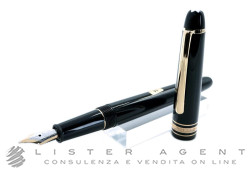 MONTBLANC penna stilografica Meisterstück Hommage à Frédéric Chopin in resina nera e metallo laminato oro giallo Ref. 145M. NUOVA!