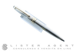 MONTBLANC penna a sfera Meisterstück in argento 925 e placcato oro giallo decoro godron verticale. NUOVA!