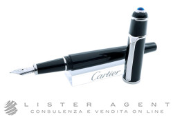 CARTIER penna stilografica Diabolo in resina nera Ref. ST180009. NUOVA!