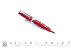 MONTEGRAPPA penna sfera Mini in resina rossa e argento 925 Ref. ISMCRBAR. NUOVA!