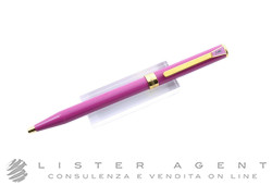 YVES SAINT LAURENT ballpoint pen in yellow gold plated steel and pink lacquer Ref. Y1112429. NEW!