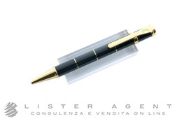 YVES SAINT LAURENT Y Clipping mini ballpoint pen in yellow gold plated steel with black lacquer Ref. Y1112424. NEW!