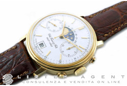 TISSOT & FILS Chronograph and Moon Phases Manual Winding in 18Kt Gold White. NEW!