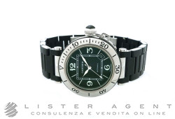 CARTIER Pasha Seatimer Automatic in steel and rubber Black Ref. W31077U2. NEW!