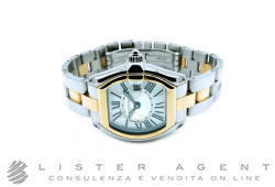 CARTIER Roadster Lady in steel and 18Kt yellow gold Argenté Ref. W62026Y4. NEW!