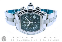 CARTIER Roadster Automatic Chronograph in steel Black Ref. 2618. NEW!