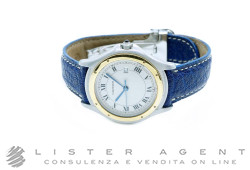 CARTIER Cougar quartz in two-tone steel Opaline Ref. 1215. NEW!