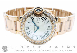 CARTIER Ballon Bleu Quarzo in oro rosa 18Kt e diamanti. NUOVO!