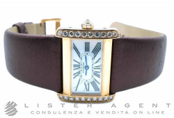 CARTIER Tank Divan Quartz in 18Kt rose gold and diamonds Ref. 2810. NEW!