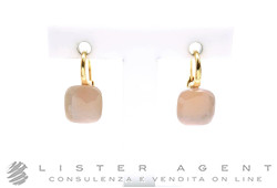 POMELLATO orecchini Nudo Classic in oro rosa e bianco 18Kt con quarzo rosa Ref. OA107HO6/QR. NUOVI!