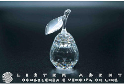 SWAROVSKI Pera con singola foglia in cristallo Swarovski Ref. A 7476. NUOVO!