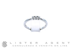 FRESH anello Trilogy in oro bianco 18Kt con diamanti ct 0.08 G Vs Misura 13.50 Ref. FR012/009. NUOVO!