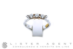 RECARLO anello in oro bianco e rosa 18Kt con diamanti ct 0.45 F Misura 14 Ref. ZR494/045. NUOVO!