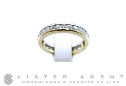 DAMIANI anello Veretta circolare in oro bianco e giallo 18Kt con diamanti ct 1.21 G Misura 17 Ref. N22091A. NUOVO!