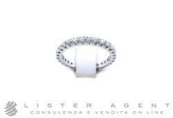 CR GIOIELLI anello Veretta circolare in oro bianco 18Kt con diamanti ct 1.24 G Vs Misura 16 Ref. AETQ01-2. NUOVO!