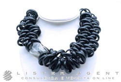 PAMURRINA collana in vetro di Murano nero. NUOVA!