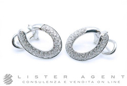 CLAUDIO PACIFICI orecchini Cerchio in oro bianco 18Kt con diamanti ct 0.45 G. NUOVI!