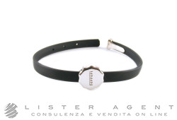 FERRARI by Damiani bracciale Tappo benzina in argento 925 e caucciù nero Ref. 20040040. NUOVO!