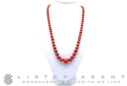COLLANA filo di corallo Sardo naturale con chiusura in oro rosa 9Kt. USATO!
