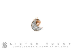 DODO by Pomellato orecchino singolo Luna in oro rosa 9Kt e diamanti bianchi Ref. DOHLN/9/B. NUOVO!