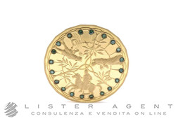 MEDAGLIA del 2000 Exclusive Plus IPZS in oro 22Kt "Il territorio" con 20 diamanti verdi ct 0.50. USATA!
