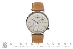 ZEPPELIN orologio al quarzo da uomo con piccoli secondi e datario con cinturino in pelle Ref. 7134-5. NUOVO!