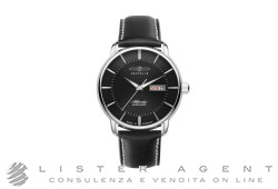 ZEPPELIN orologio automatico da uomo con fuso oraio con cinturino in pelle Ref. 8466-2. NUOVO!