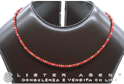 COLLANA in oro giallo 18Kt con corallo. NUOVA!