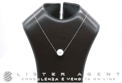 COLLANA in oro bianco 18Kt con perla naturale Australiana mm 13.80. NUOVA!