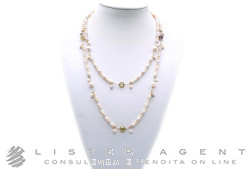 MIMI' collana Happy in oro rosa 18Kt con ametiste, perle coltivate multicolor, citrino, peridoto con diamanti Ref. CLM334RAX. NUOVA!