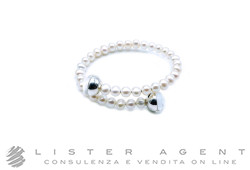 MIMI' bracciale collezione Big Bang in argento 925 con perle freshwater bianche mm 5/6, madreperla e cristallo di rocca Ref. B21VBA1DB1. NUOVO!