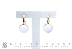 MIMI' orecchini collezione Big Bang in oro rosa 9Kt con madreperla e cristallo di rocca Ref. M21VBKDB. NUOVO!
